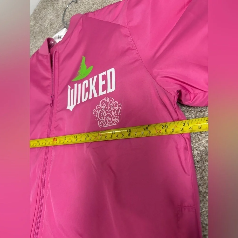 Wicked Youth Girls Full-Zip Pink Mid-weight Ruched Bomber Jackets 10/12